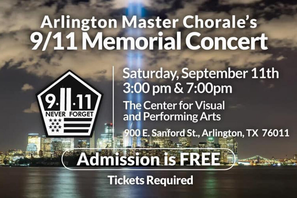 Arlington Master Chorale 9.11 concert_blog Arlington Master Chorale to perform 9/11 memorial concert at the Center for Visual and Performing Arts