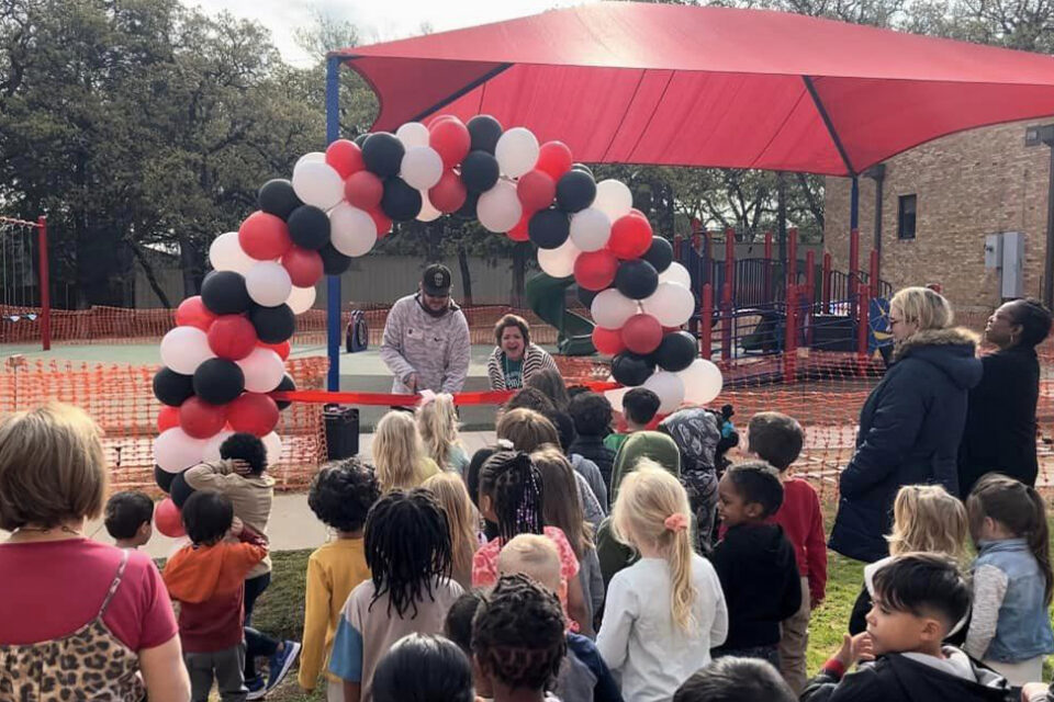 Dunn pg ribbon cutting Playgrounds done at Dunn