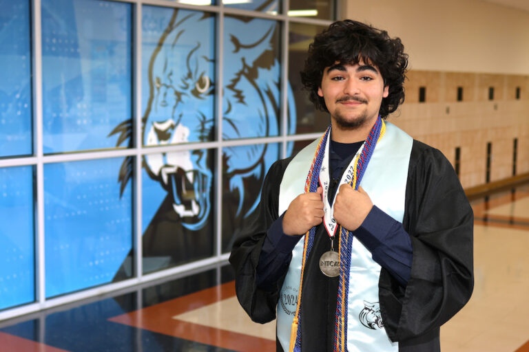 Moore_Connor_2004 Attendance Landscape Moore, Connor, had perfect attendance from kindergarten through high school. He's graduating from Seguin High School