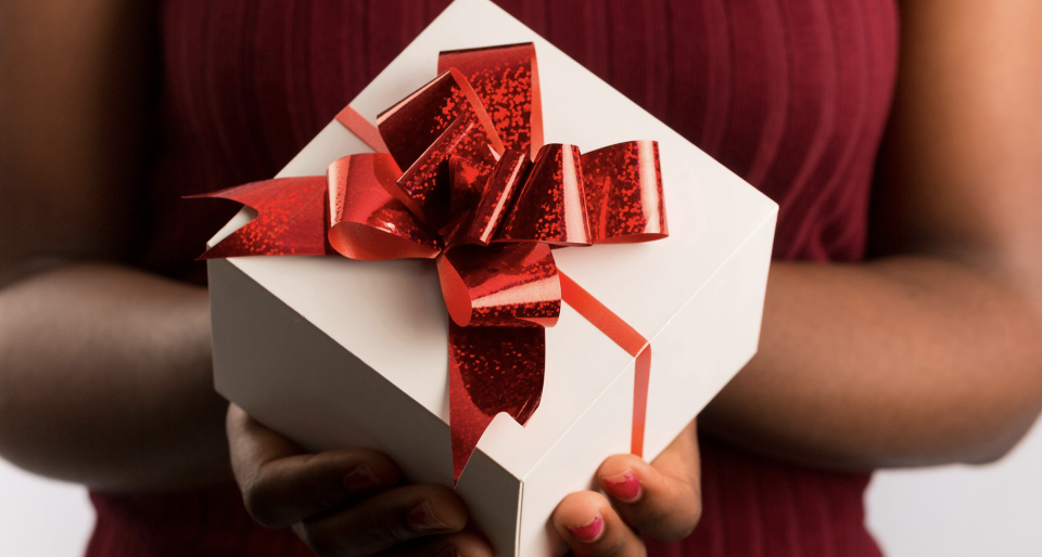 present Woman holding Gift