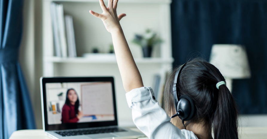 raising_hand Student raising hand in virtual class